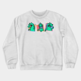 Cartoon Dinosaur Crewneck Sweatshirt